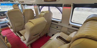 12 seater recliner seats luxury tempo traveller modification agency in delhi