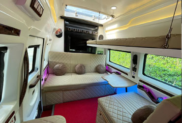 luxury caravan 8 seater modification services in delhi jaipur